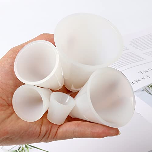 Gyhtoo Candle Molds Silicone 5 Pcs Cone Candle Molds For Candle Making Silicone Cone Pillar Resin Mold For Ring Holder Homemade Candle Making Supplies Wax Melt Molds Concrete Candle Beeswax Mould #TOP2