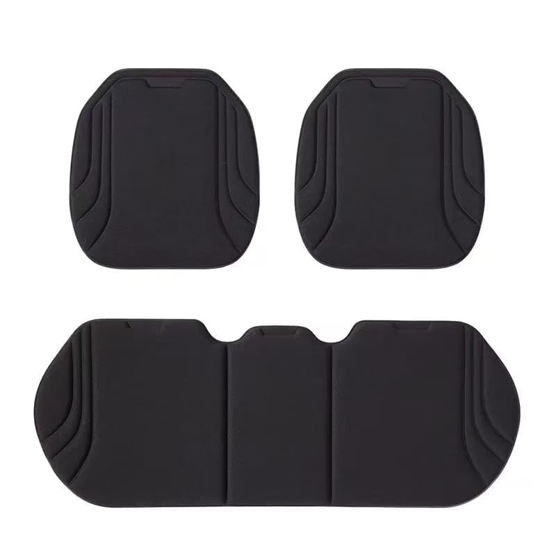 3 Piezas Cojines de Asiento de Coche, para Honda Civic 2007-2011 Antideslizantes, para Asiento Delantero y Trasero, Fundas de Asiento de Coche, Transpirables,Black