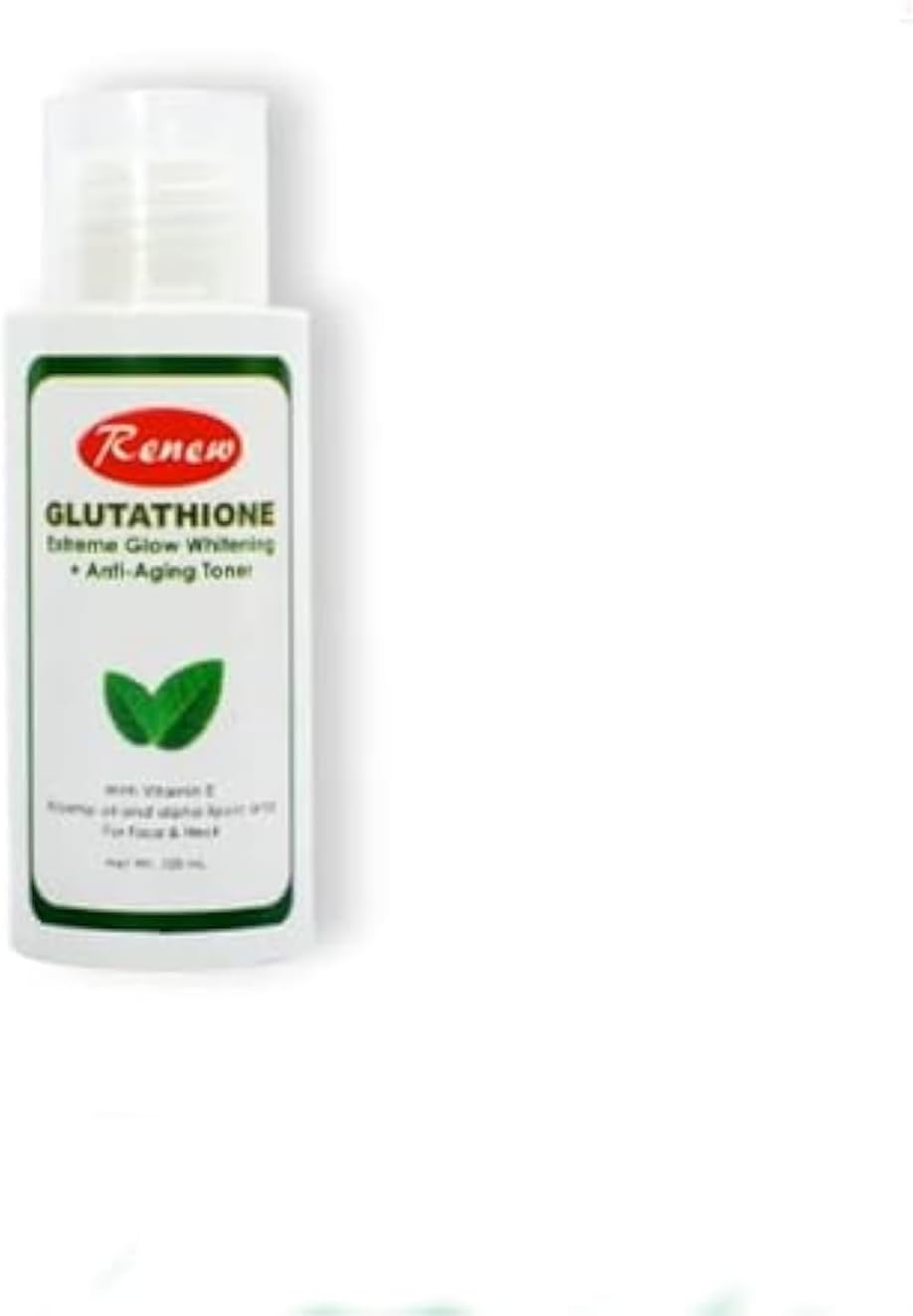 Glutathione Extreme Glow Whitening + Anti-Aging Toner with Vitamin E, Rosehip Oil, Alpha Lipoic Acid - pH Balanced - For Face & Neck - 100 ML