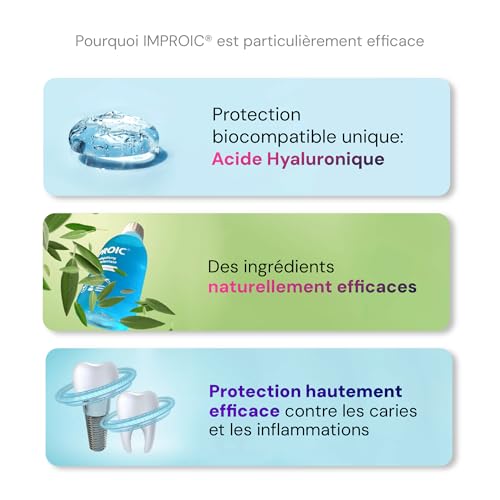 Dentifrice pour implants dentaires IMPROIC avec microargent médical et acide hyaluronique - 4