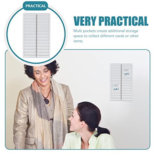 Stobok Time Card Rack 28 Pocket Wall Mounted Time Card Holder Wall Mount Attendance Time Payroll Work Cards Organizer For Office Storehouse #TOP7