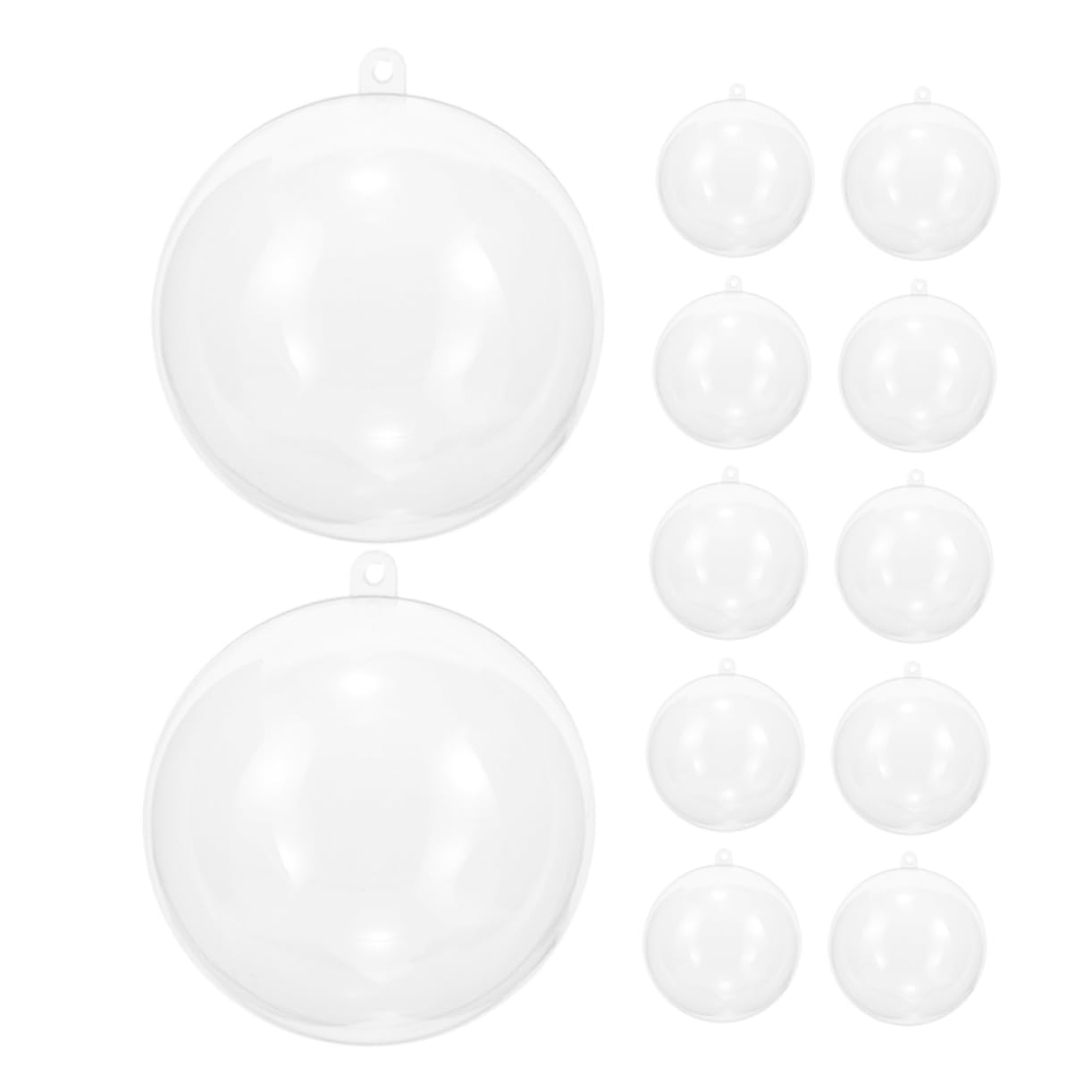 Décorations de fête de Noël avec 18 boules transparentes incassables pour parents et créateurs