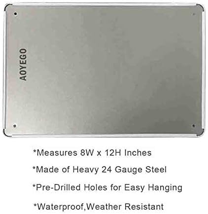 Miniatura 5 de AOYEGO Letrero de lata con texto en inglés "Everything is Going to be Ok, póster azul vintage de metal para cafeterías, bares, pubs, tiendas,