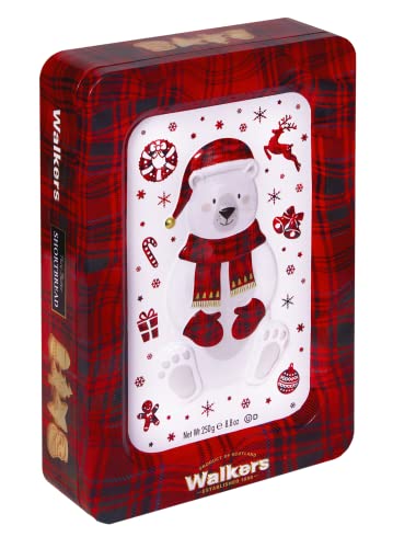 Walker's Shortbread 18 Assorted Cookies Polar Bear Tin, Pure Butter Shortbread Cookies, 8.8 Oz Tin #TOP2