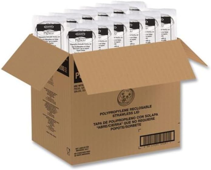 Clear Strawless Lids by Dart, Fits 30-32 oz Cold Cups, 100/Sleeve, 12 Sleeves/Carton