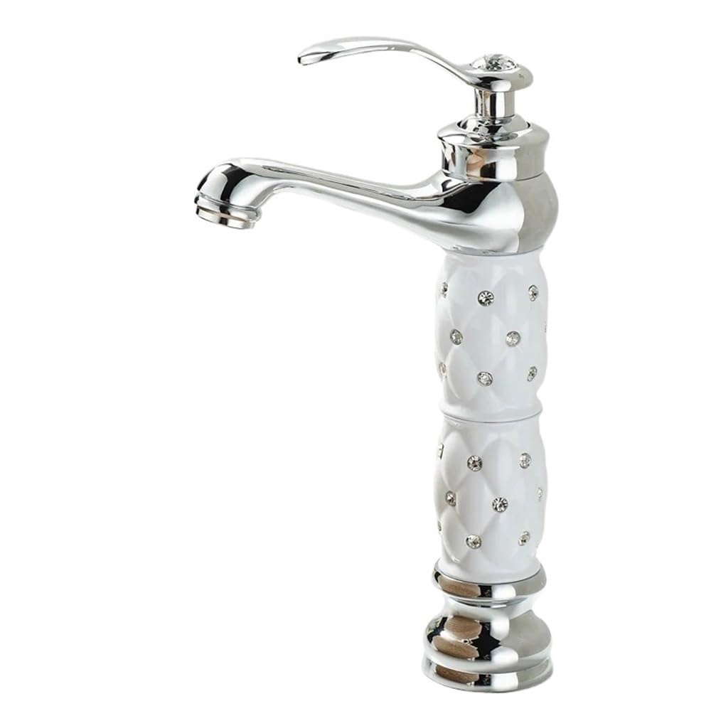 Robinet de lavabo monotrou anti-éclaboussures avec mitigeur haut chrome XT872