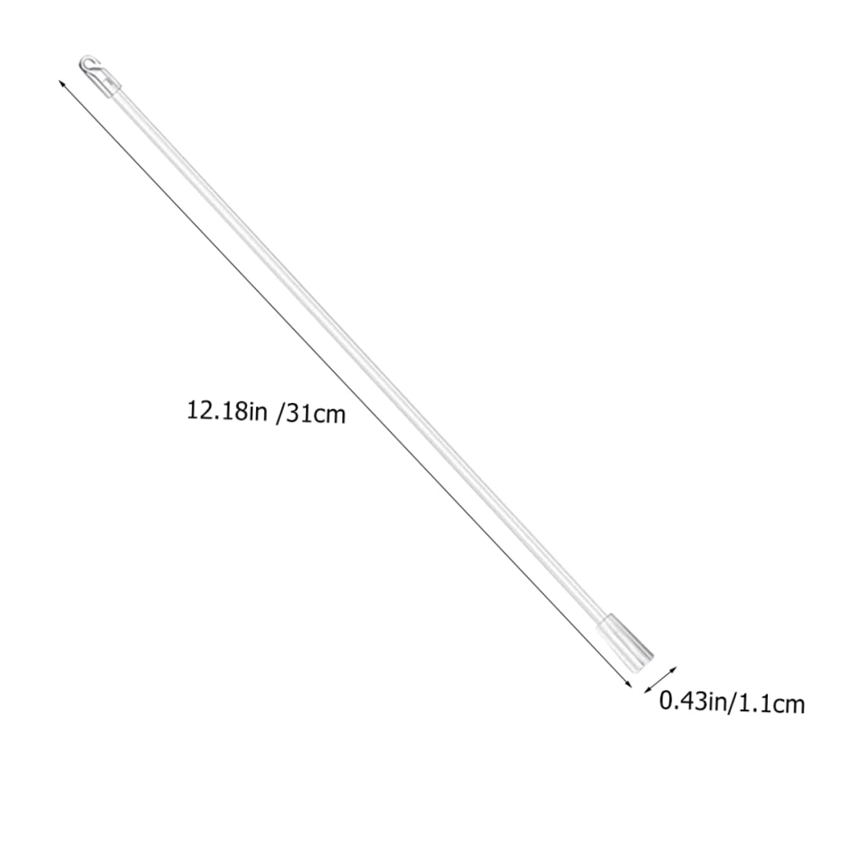 Housoutil Venetian Blind Rod Plastic Hook Mini Blind Plastic Handle Blind Wand Replacement with Hook Mini Blinds for Windows Blinds Turning Rod Blind Wand with Hook Window Blind Tilt Wand Pp