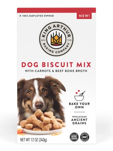 King Arthur Baking Firm Canine Biscuit Combine, Beef Bone Broth & Carrot, Selfmade Canine Treats, 12oz King Arthur Baking Firm Canine Biscuit Combine, Beef Bone Broth & Carrot, Selfmade Canine Treats, 12oz