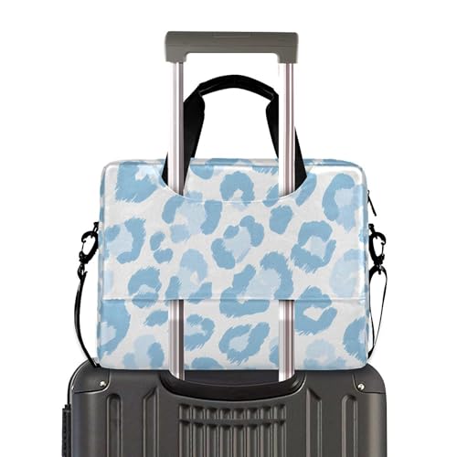 Maletín para portátil con estampado azul leopardo, 13-15.6 pulg miniatura 3