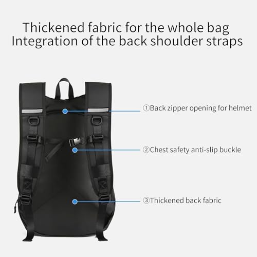 Sac à dos de casque de moto imperméable et grand format pour aventures et sport