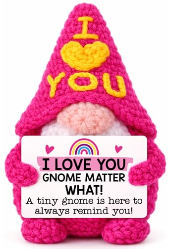 XgiftCreat Gifts for Girlfriend Her Birthday - Cute Crochet Gnome Gift for Wife Women Boyfriend Husband Him Couple Anniversary, National Girlfriends Sweetest Day Wedding Romantic Long Distance Gift
