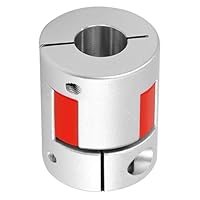 Wellenkupplung 12mm bis 19mm Bohrung, L40xD49 Flexibles Kupplungsgelenk Pflaumen Elastischer Aluminium Kupplungskoppler für Cnc Schrittmotor