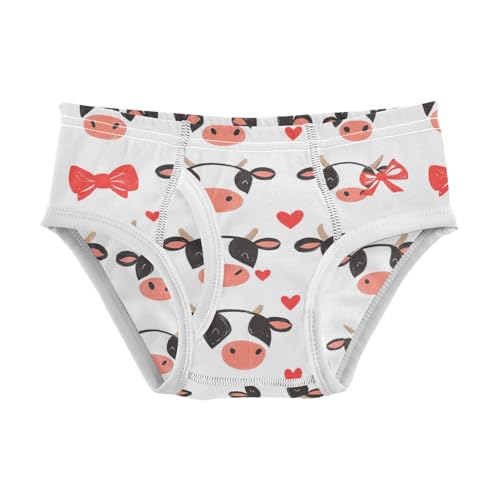 Wusikd Cute Cow Boys' Underwear Cotton Faces Hearts Boys Briefs Soft Toddler Underwear 2T