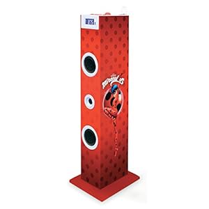 BigBen Interactive TW5MIRACULOUS Multimediatower met Ladybug (systeem 2.0, 60 W, USB, SD-kaart, FM-radio, LED…