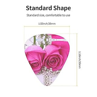 Ensemble de 12 médiators de guitare Pink Rose pour guitare acoustique, guitare électrique, contrebasse, ukulélé - Les Beatles, Paul McCartney, John Lennon, RIngo Starr, George Harrison Ensemble de 12 médiators de guitare Pink Rose pour guitare acoustique, guitare électrique, contrebasse, ukulélé – Image 4
