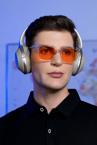 Image of 99.9% Blue Light Blocking Glasses, AR Coating, Computer Screens Gaming for Men Women, Stop Eyestrain, Better Sleep