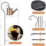 SRNPMIU L'eau solaire peut être lumineuse - Lampes solaires Décorations de cour extérieure, Lumières de jardin pour cour,IP65 Lampes de lanterne à suspension imperméables, extérieur jardin fleur de lit lumière pour mamans anniversaire