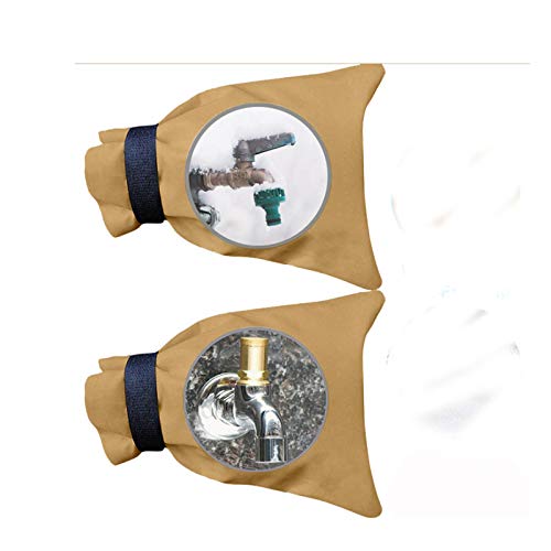 Pannow Lot de 2 housses de protection pour robinet d'extérieur, pour l'hiver, isolation du robinet, antigel Cover