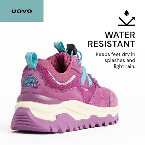 UOVO Kids Waterproof Hiking Shoes – Non-Slip Outdoor Trail Sneakers for Boys & Girls, Lightweight Breathable Trekking Boots2