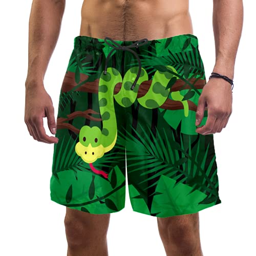 Short de bain pour homme grande taille confortable à motif tropical L-XXXXL