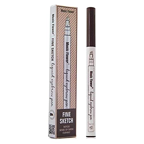 Tattoo Eyebrow Pen Microblading Waterproof, Tat Brow Microblade Pen (Chestnut, Pack of 3)