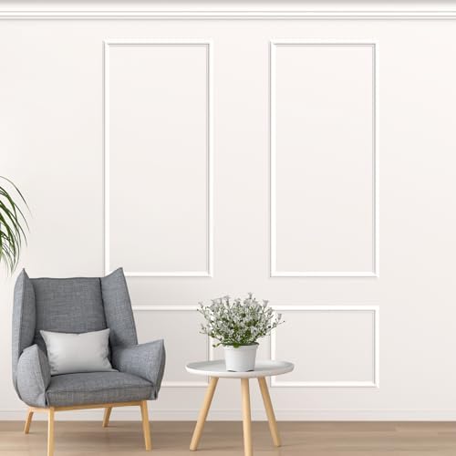 Pangda 2 Set Peel and Stick Wall Molding Kit, Premade Wainscoting...
