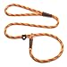 Mendota Pet Slip Leash - Dog Lead and Collar Combo - Made in The USA - Amber, 3/8 in x 6 ft - for Small/Medium Breeds