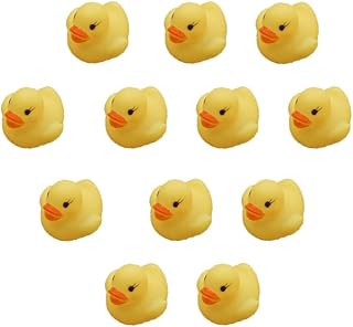 Mini Ducks Yellow Ducks Bath Ducks Rubber Ducks Bathtime Toys Perfect for The Bathtub or The Paddling Pool 12pcs Yellow and Creative Attractive