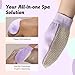 LOTTA Dual-Sided Exfoliating Gloves - Natural Viscose & Sisal for Deep Body Scrub & Massage - Gentle for Sensitive Skin - Replaces Loofah (Purple-Medium)