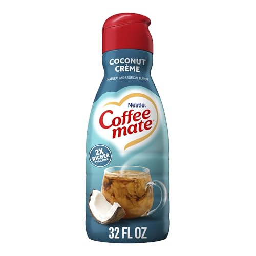 Coffee Mate Coconut Crème Flavored Coffee Creamer, Non-Dairy, Gluten-Free, 63 Servings 32 fl oz