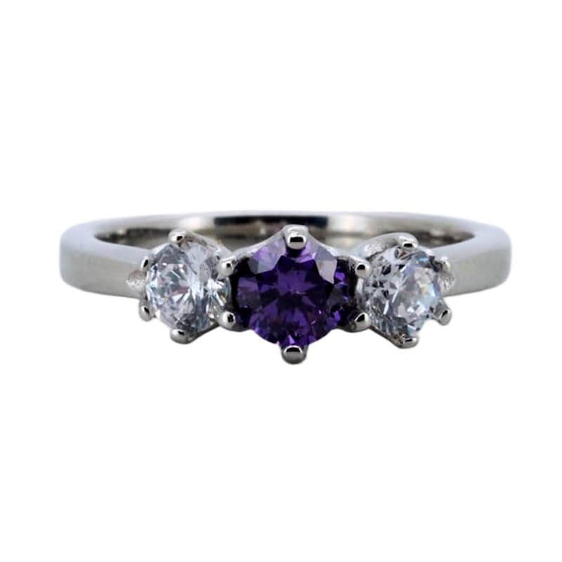 Bague améthyste naturelle argent 925 le cadeau d'anniversaire idéal