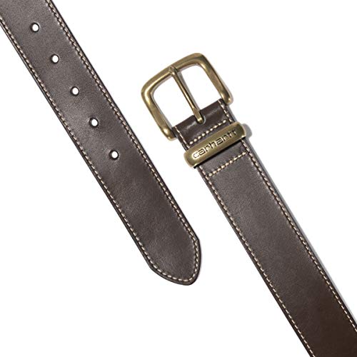 Carhartt Men's Bridle Leather Debossed Metal Keeper Belts2