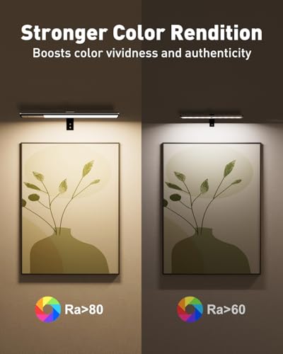 Image of Diomart 12 inch Picture Light for Wall, Wireless RGB Picture Light, Black