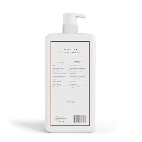 Miniatura 5 de Native Body Wash Jabón corporal hidratante natural para mujeres y hombres (paquete de 2 botellas de 36 onzas con bomba), sin sulfato, con consejos