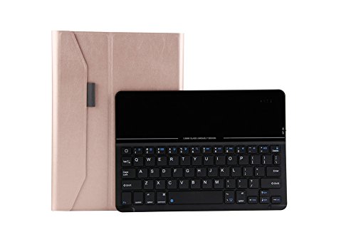 Neutral products Smart Sleep Pen Wireless Bluetooth Keyboard Funda Teclado Bluetooth Universal para el Nuevo iPad 2018 y 2017 9.7 Pulgadas y Pro 9.7 y AIR2 y Air (Oro Rosa)