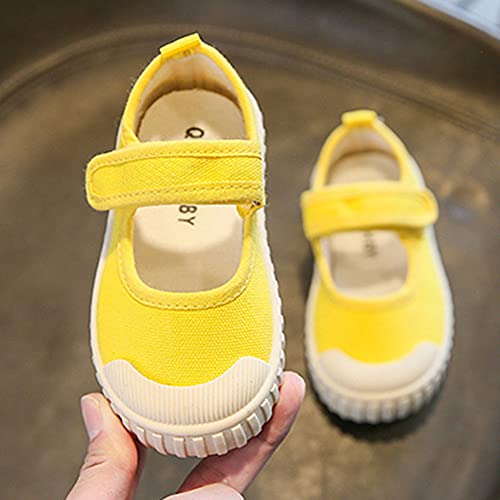Girl's Candy Color Canvas Slip-On Lightweight Sneakers Cute Casual Running Shoes Girls Mary Jane Flats School Uniform Dress Shoe3