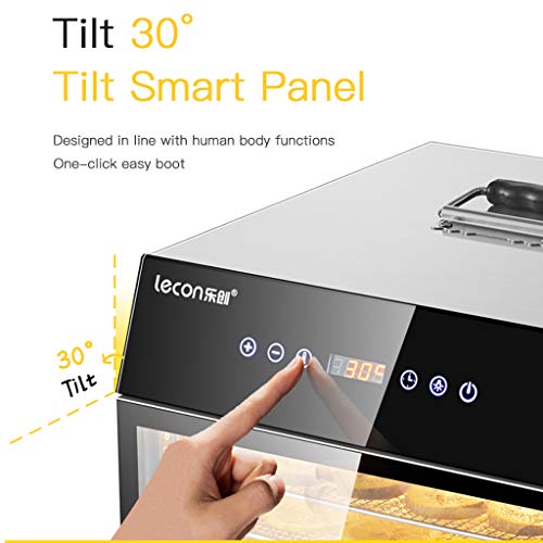 Food dryer WRJ@ Dörrautomat Edelstahl • 24 Stunden Timer • 1000 Watt • LED Bedienfeld für Temperatur & Timer – Bild 3