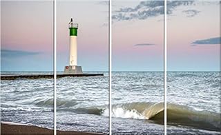 Lake Huron Lighthouse 4 Piece Canvas Wall Art. Grand Bend Photography Print.