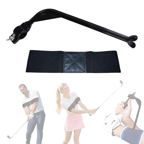 SANGYTUNG Golf Swing Training Aid - 2 Pcs Adjustable Arm Band & Wrist Hinge, Swing Correcting...