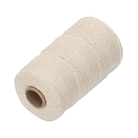 tenn well Butchers String, 656 Feet Strong Cotton Kitchen Twine Food Safe Oven Cooking String for Meat Trussing Tying, Chicken Roasting and Sausage Making (Beige) Cover