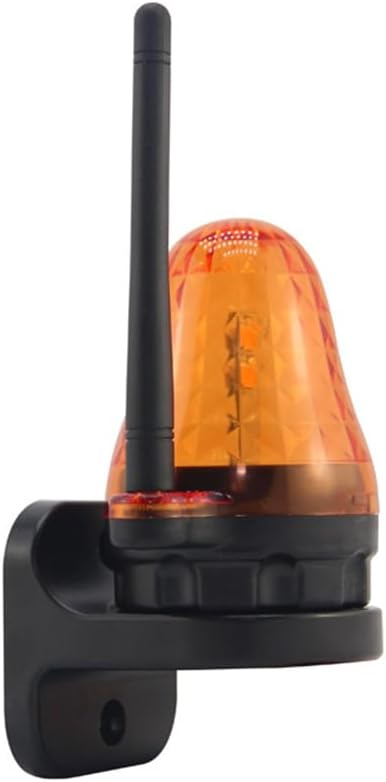 12-265V ACDC Warning Light for Gate Opener Universal Emergency Flashing Lights Strobe IP54 High Brightness With Yellow Signal for Emergency and Construction Vehicles