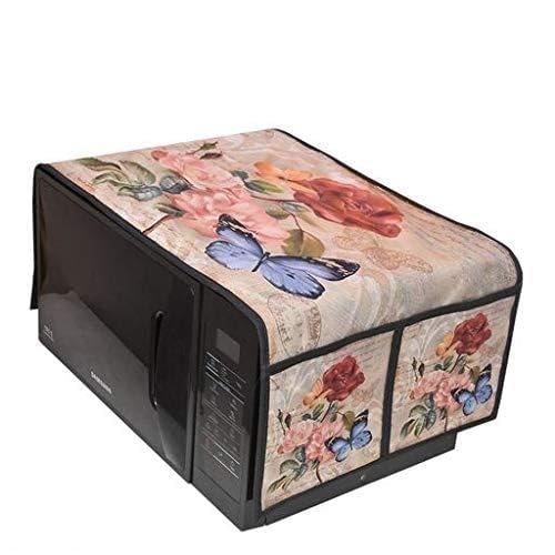Image of Digital Printed Microwave Oven Top Cover with 4 Pockets (15X36inch),Multi.