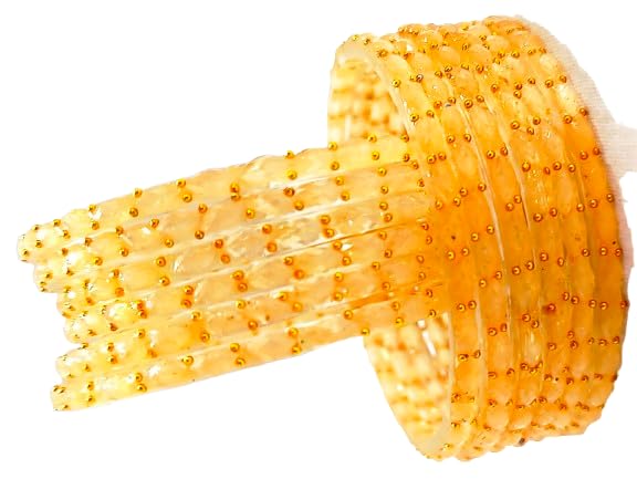 Rain Drop Glass Bangles Set For Women And Girls | Light Weight Bangles | Traditional Transparent Fancy Glass Chudi Set for Wedding, Party (12 Bangles)