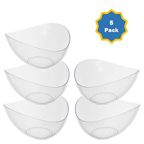 Plastic Serving Bowls Disposable Party Snack Bowls Large Clear Angled Bowls For Parties