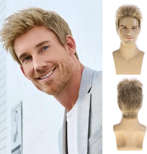 Tony Wig Blonde Mens Short Flick Out Hair main image 0