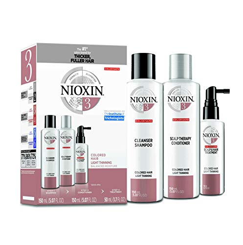 Nioxin System 3 Hair Care Kit for Colored Treated Hair with Light Thinning, 3 Count
