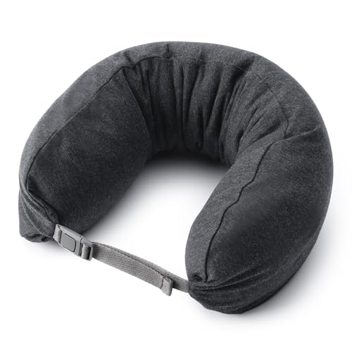 無印良品 フィットするネッククッション 杢黒 約16×64cm 15968176
