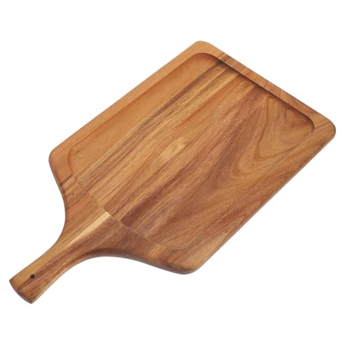 LOORGVEL Holz Steakbrett mit Griff Rechteckiges Pizzabrett aus...