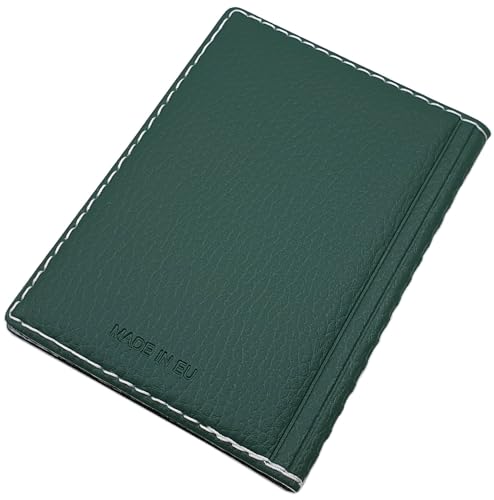 myledershop Eleganckie etui na dowód osobisty / etui na karty kredytowe z kontrastowym szwem, 12 przegródek, MJ-Design Germany Made in EU, Einheitsgröße