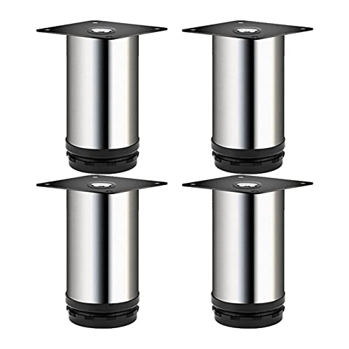 Pieds Regulables De Meubles, Patas Ajustables Para Muebles En Acier Inoxydable Piernas Para Muebles Ajustable 0-15mm, Para Armarios Mesa Cama Sofá Gabinete,4 Unidades(Size:100mm)